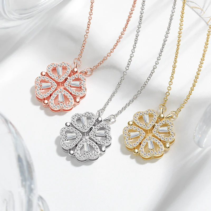 Four-Heart Clover Necklace - Image 5